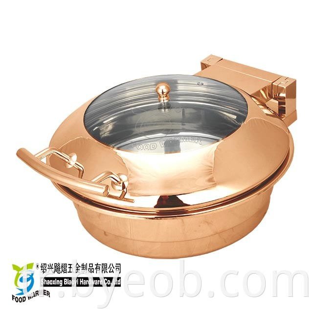 Küçük Rond İndüksiyon Büfe Chafing Dish Chafer